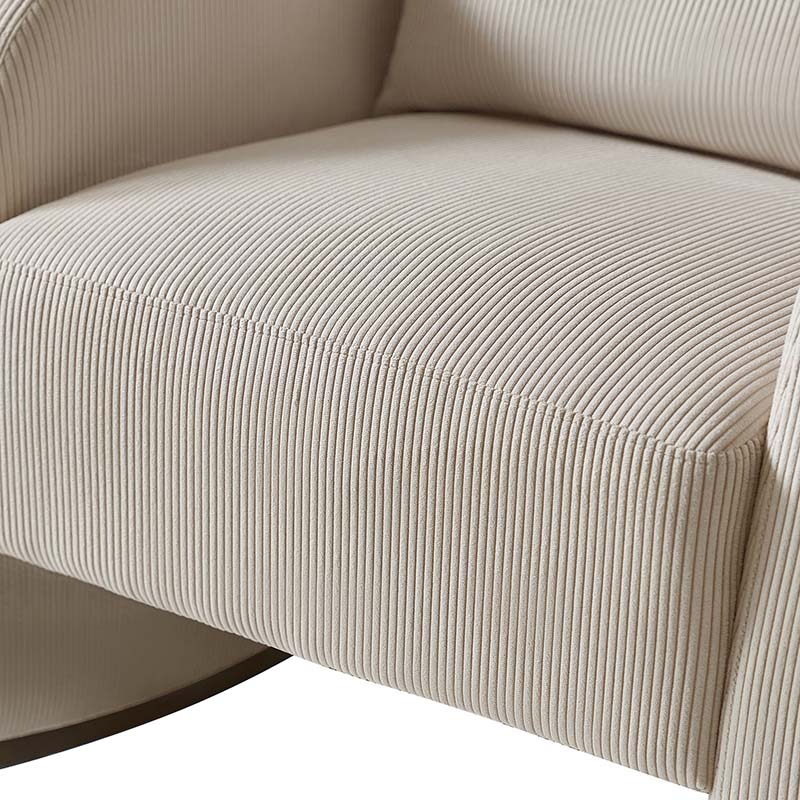 Richard Modern Solid Wood Rocking Chair with Lumbar Pillow