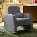 Richard Modern Solid Wood Rocking Chair with Lumbar Pillow