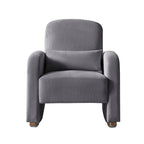 Richard Modern Solid Wood Rocking Chair with Lumbar Pillow