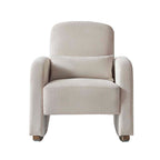 Richard Modern Solid Wood Rocking Chair with Lumbar Pillow