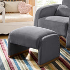 Richard Rounded Modern Design Corduroy Ottoman