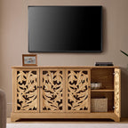 Jordan 63″ Wide 4-Door Sideboard – Solid Wood Console Cabinet