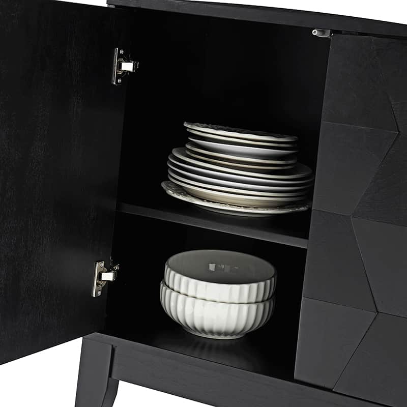 Kamu 60″ Wood Sideboard – Mid-Century Modern Storage Cabinet