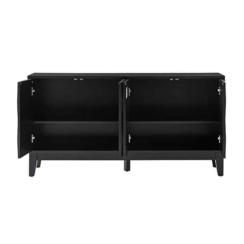 Kamu 60″ Wood Sideboard – Mid-Century Modern Storage Cabinet