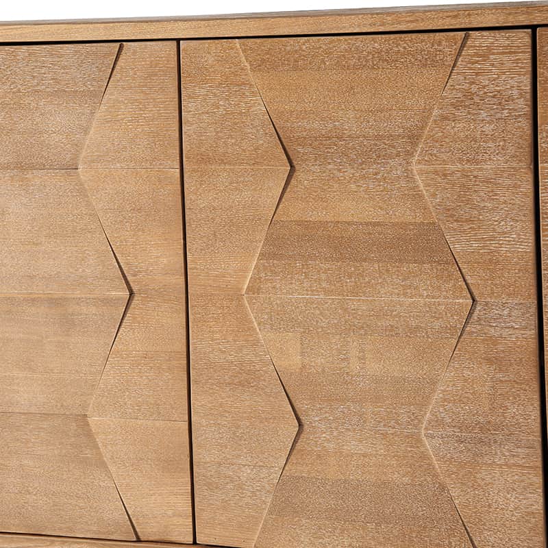 Kamu 60″ Wood Sideboard – Mid-Century Modern Storage Cabinet