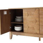 Kamu 60″ Wood Sideboard – Mid-Century Modern Storage Cabinet