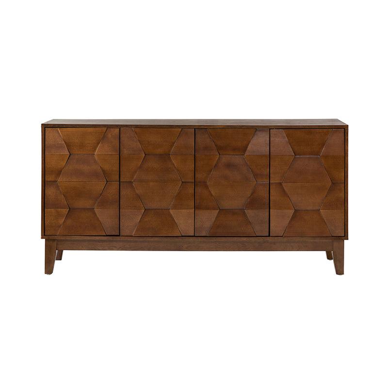 Kamu 60″ Wood Sideboard – Mid-Century Modern Storage Cabinet