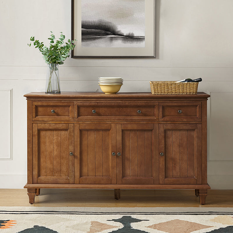 Raphael 58 Wide 3‑Drawer Sideboard – Modern Farmhouse Storage Cabinet With Solid Wood Legs