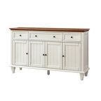 Raphael 58 Wide 3‑Drawer Sideboard – Modern Farmhouse Storage Cabinet With Solid Wood Legs