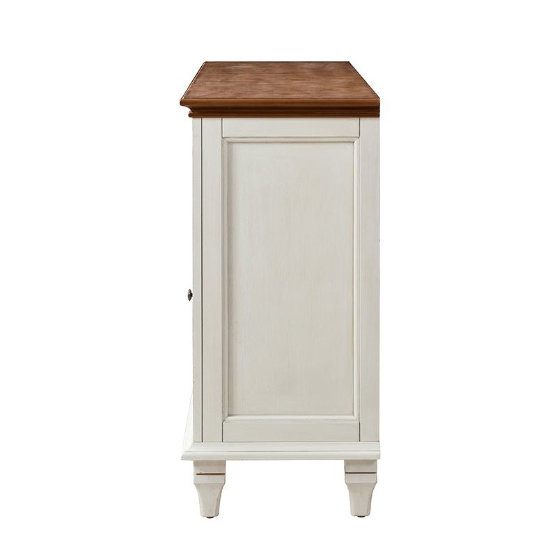 Raphael 58 Wide 3‑Drawer Sideboard – Modern Farmhouse Storage Cabinet With Solid Wood Legs