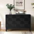 Kamu 45″ Wide 3-Door Sideboard – Modern Minimalist Storage Cabinet