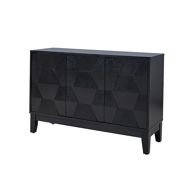 Kamu 45″ Wide 3-Door Sideboard – Modern Minimalist Storage Cabinet