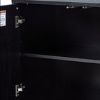 Kamu 45″ Wide 3-Door Sideboard – Modern Minimalist Storage Cabinet