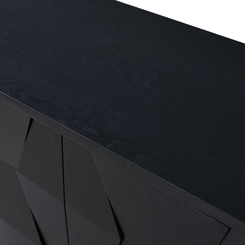 Kamu 45″ Wide 3-Door Sideboard – Modern Minimalist Storage Cabinet