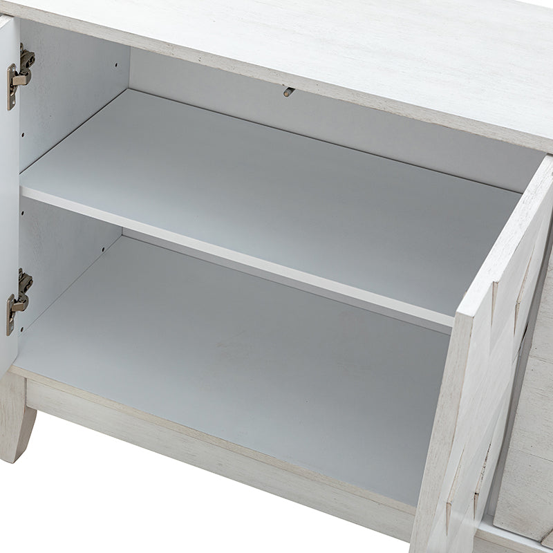 Kamu 45″ Wide 3-Door Sideboard – Modern Minimalist Storage Cabinet