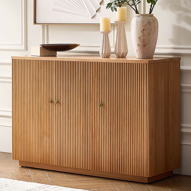 Mack Modern Fluted Solid Wood Sideboard with Elegant Storage Solution