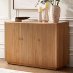 Mack Modern Fluted Solid Wood Sideboard with Elegant Storage Solution