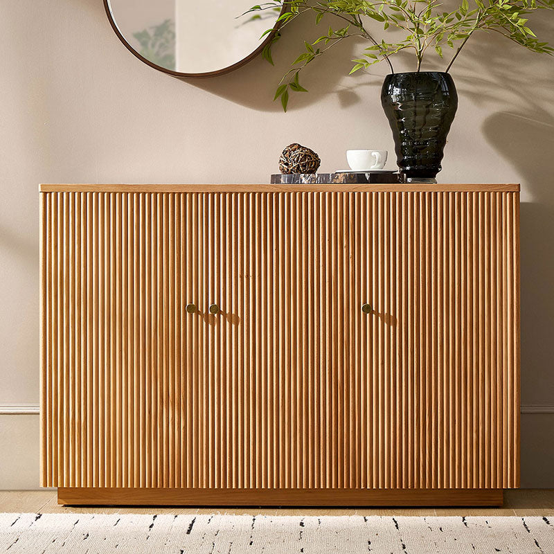 Mack Modern Fluted Solid Wood Sideboard with Elegant Storage Solution