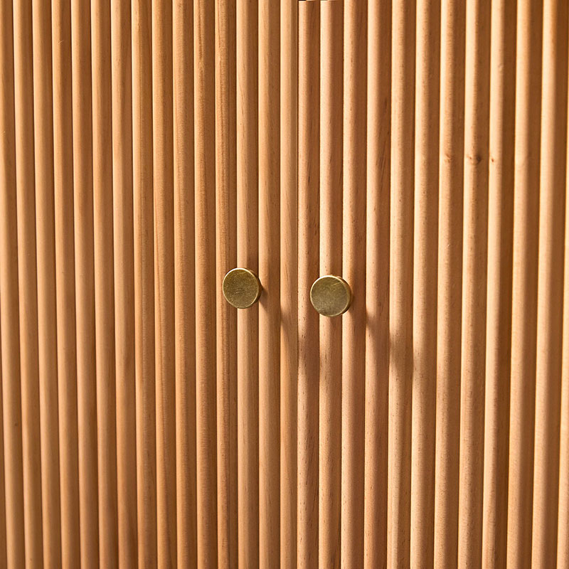 Mack Modern Fluted Solid Wood Sideboard with Elegant Storage Solution