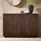 Mack Modern Fluted Solid Wood Sideboard with Elegant Storage Solution