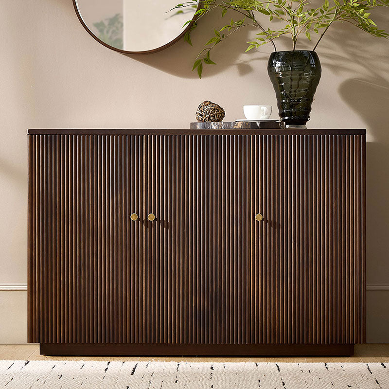 Mack Modern Fluted Solid Wood Sideboard with Elegant Storage Solution