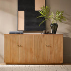 Mack Modern Fluted Solid Wood Sideboard with Elegant Storage Solution