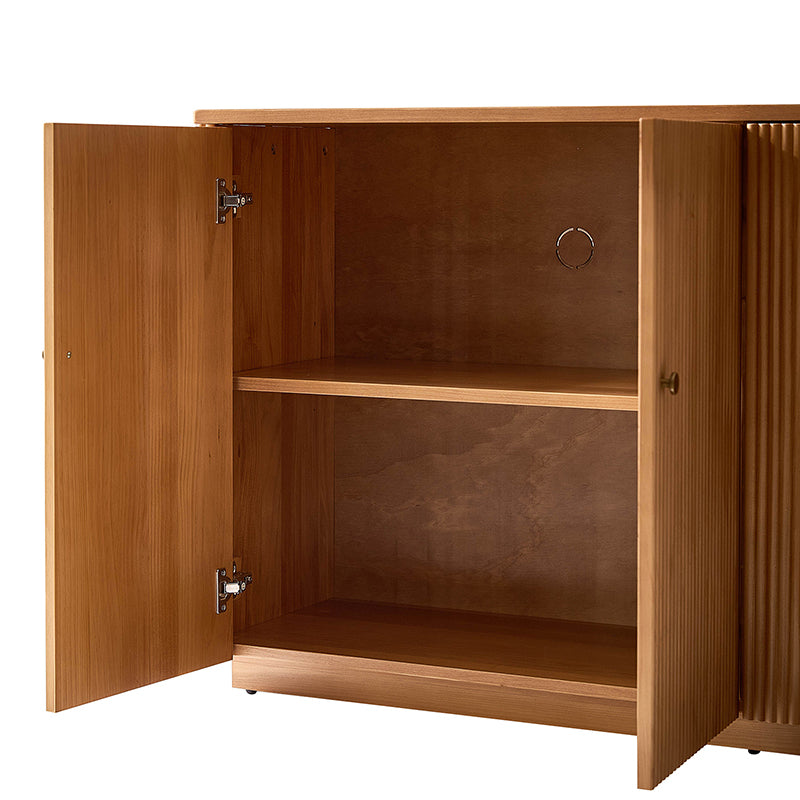 Mack Modern Fluted Solid Wood Sideboard with Elegant Storage Solution