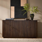 Mack Modern Fluted Solid Wood Sideboard with Elegant Storage Solution