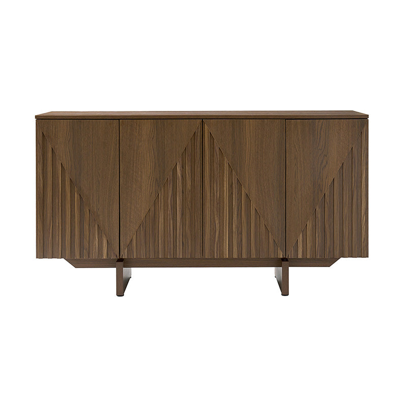 Dietreich Wooden Buffet Sideboard with Deep Embossed Texture