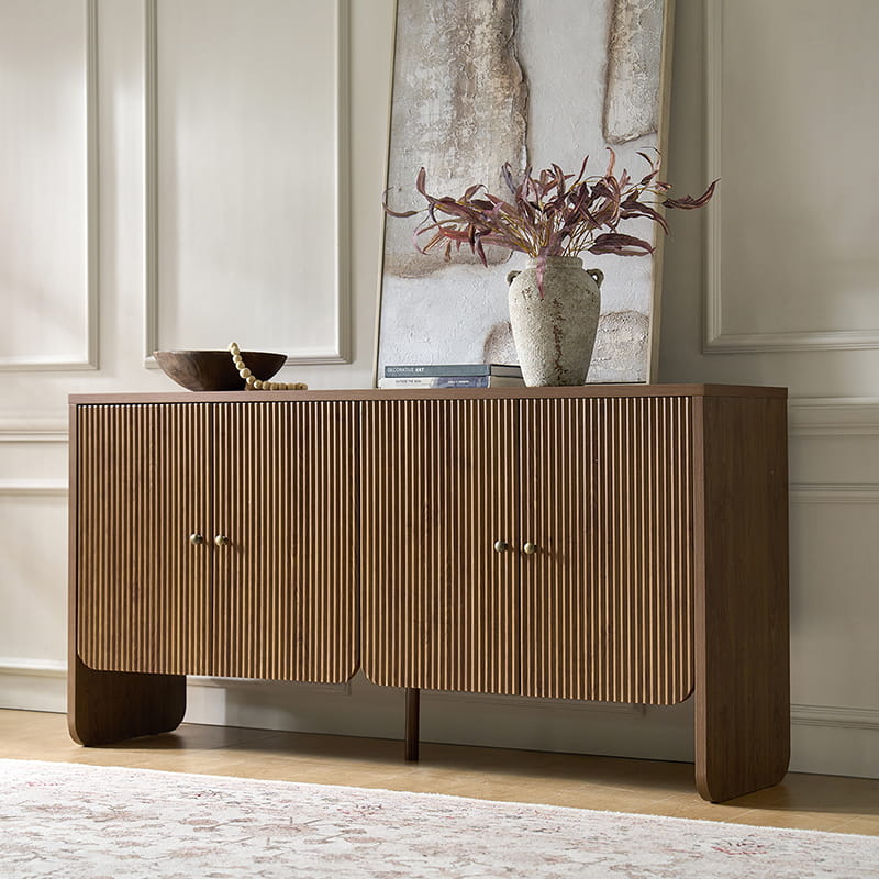 Paula Versatile Buffet Cabinet Sideboard with Adjustable Shelves, Cable Management