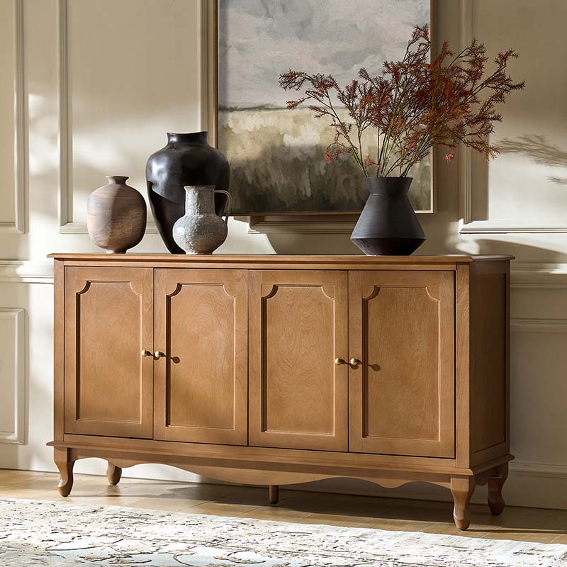 4-Door Vintage Sideboard with Storage & Media