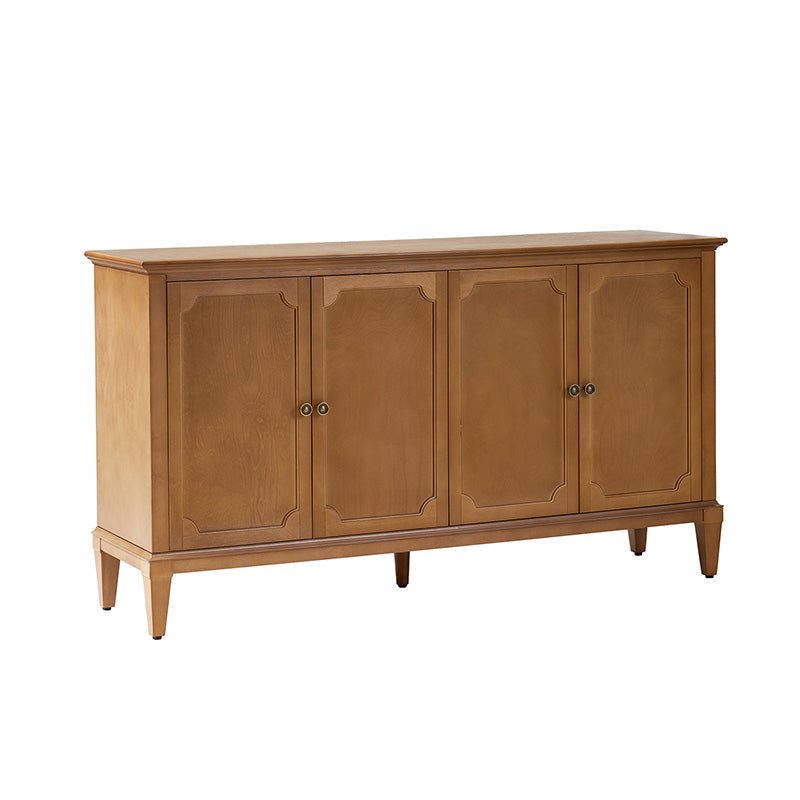 Jane Wood Veneer Sideboard with Adjustable Shelves, Available in 2-Door or 4-Door Options