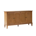 Jane Wood Veneer Sideboard with Adjustable Shelves, Available in 2-Door or 4-Door Options