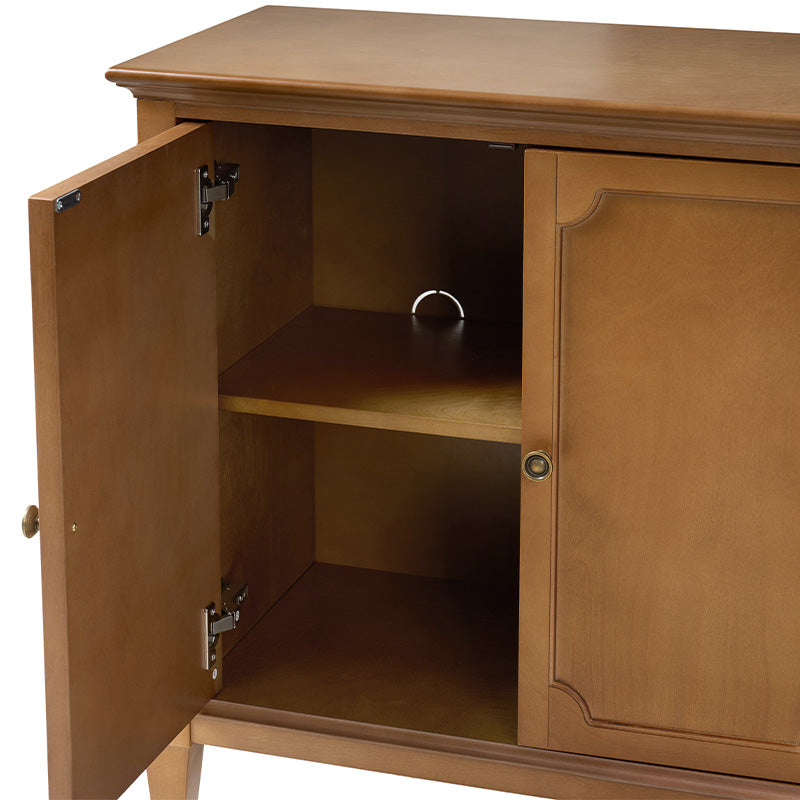 Jane Wood Veneer Sideboard with Adjustable Shelves, Available in 2-Door or 4-Door Options