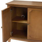 Jane Wood Veneer Sideboard with Adjustable Shelves, Available in 2-Door or 4-Door Options