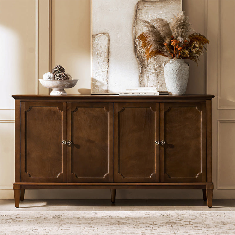 Jane Wood Veneer Sideboard with Adjustable Shelves, Available in 2-Door or 4-Door Options