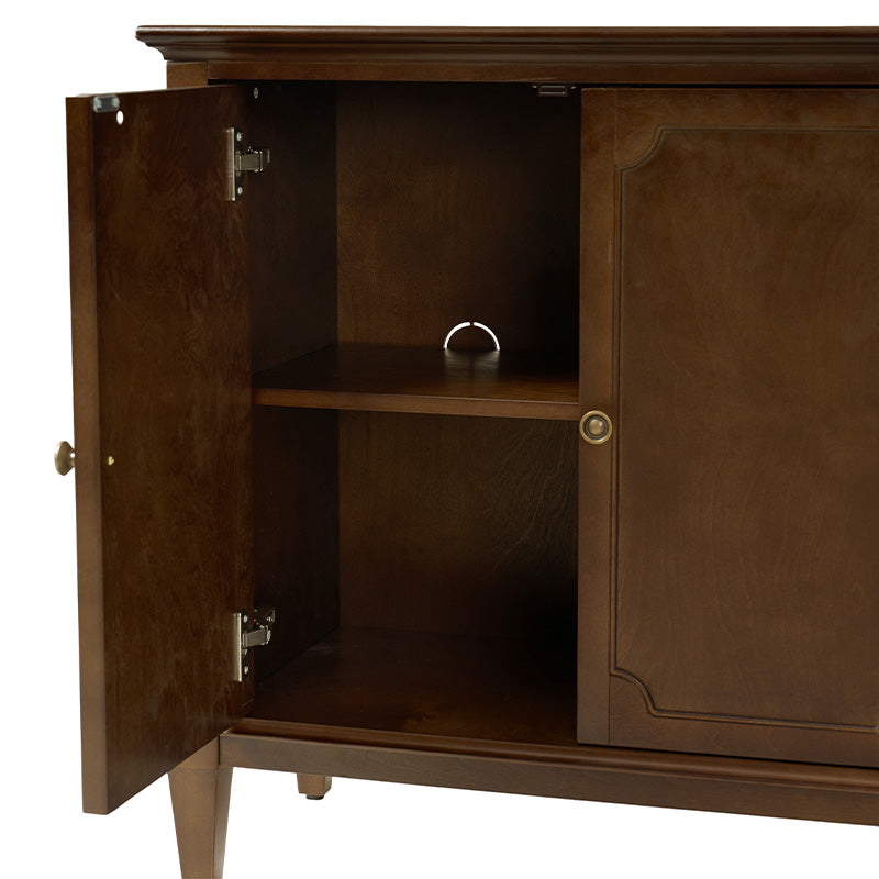 Jane Wood Veneer Sideboard with Adjustable Shelves, Available in 2-Door or 4-Door Options