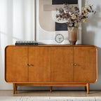 Alee 58 Inches Wide Mid-Century Modern 4-Door Sideboard With Adjustable Shelves