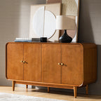 Alee 58 Inches Wide Mid-Century Modern 4-Door Sideboard With Adjustable Shelves
