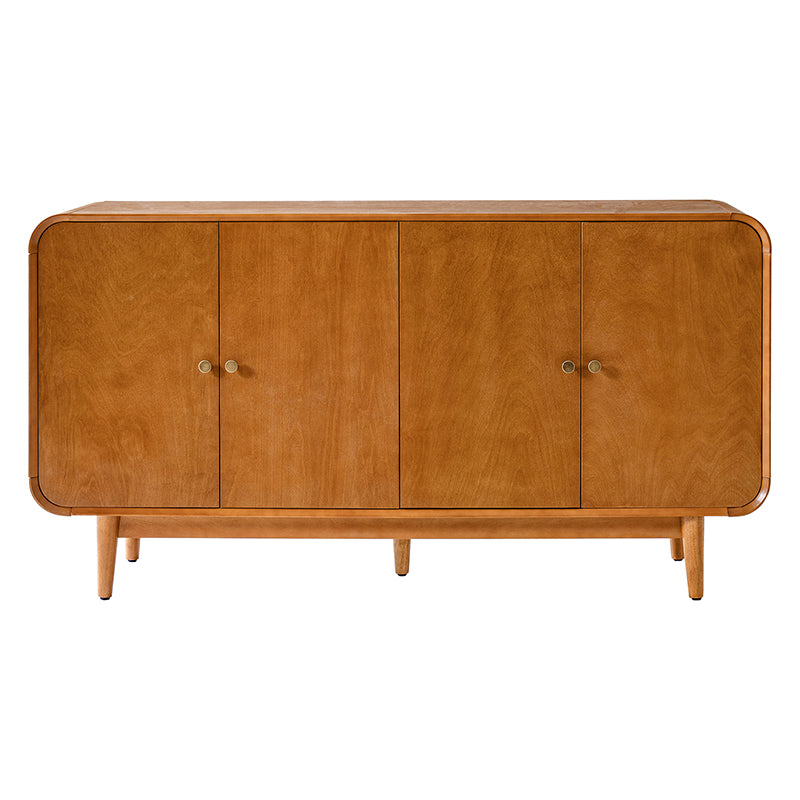 Alee 58 Inches Wide Mid-Century Modern 4-Door Sideboard With Adjustable Shelves