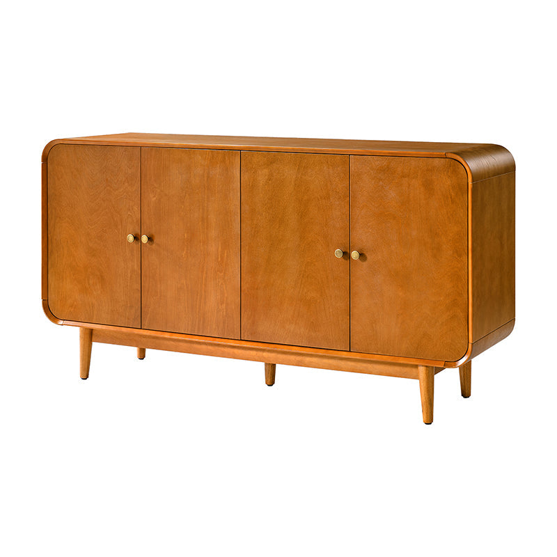 Alee 58 Inches Wide Mid-Century Modern 4-Door Sideboard With Adjustable Shelves