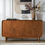 Alee 58 Inches Wide Mid-Century Modern 4-Door Sideboard With Adjustable Shelves