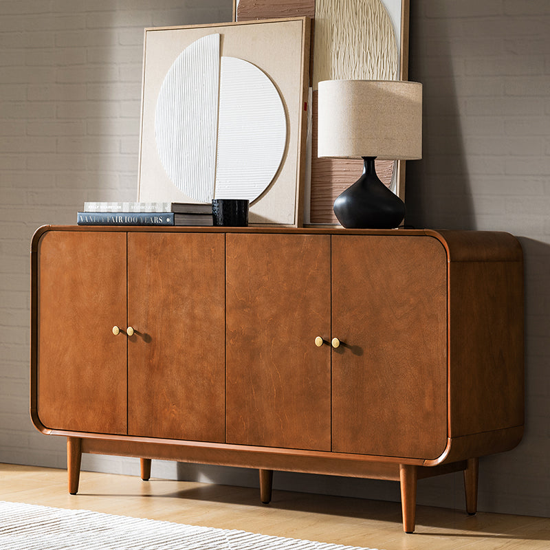 Alee 58 Inches Wide Mid-Century Modern 4-Door Sideboard With Adjustable Shelves