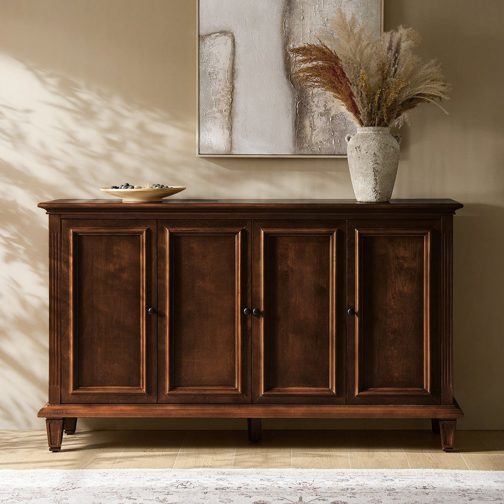 Mitchell 58 Wide Sideboard Buffet Cabinet with Wine Bottle Storage