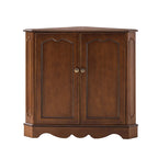 Hagen Traditional 2-Door Corner Cabinet – 30″ H Classic Wood Storage Cabinet with Decorative Molding