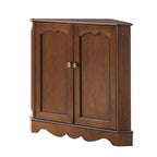 Hagen Traditional 2-Door Corner Cabinet – 30″ H Classic Wood Storage Cabinet with Decorative Molding