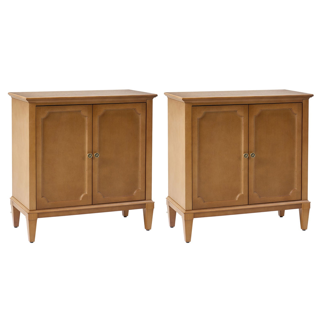 Jane Wood Veneer Sideboard with Adjustable Shelves, Available in 2-Door or 4-Door Options