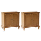 Jane Wood Veneer Sideboard with Adjustable Shelves, Available in 2-Door or 4-Door Options