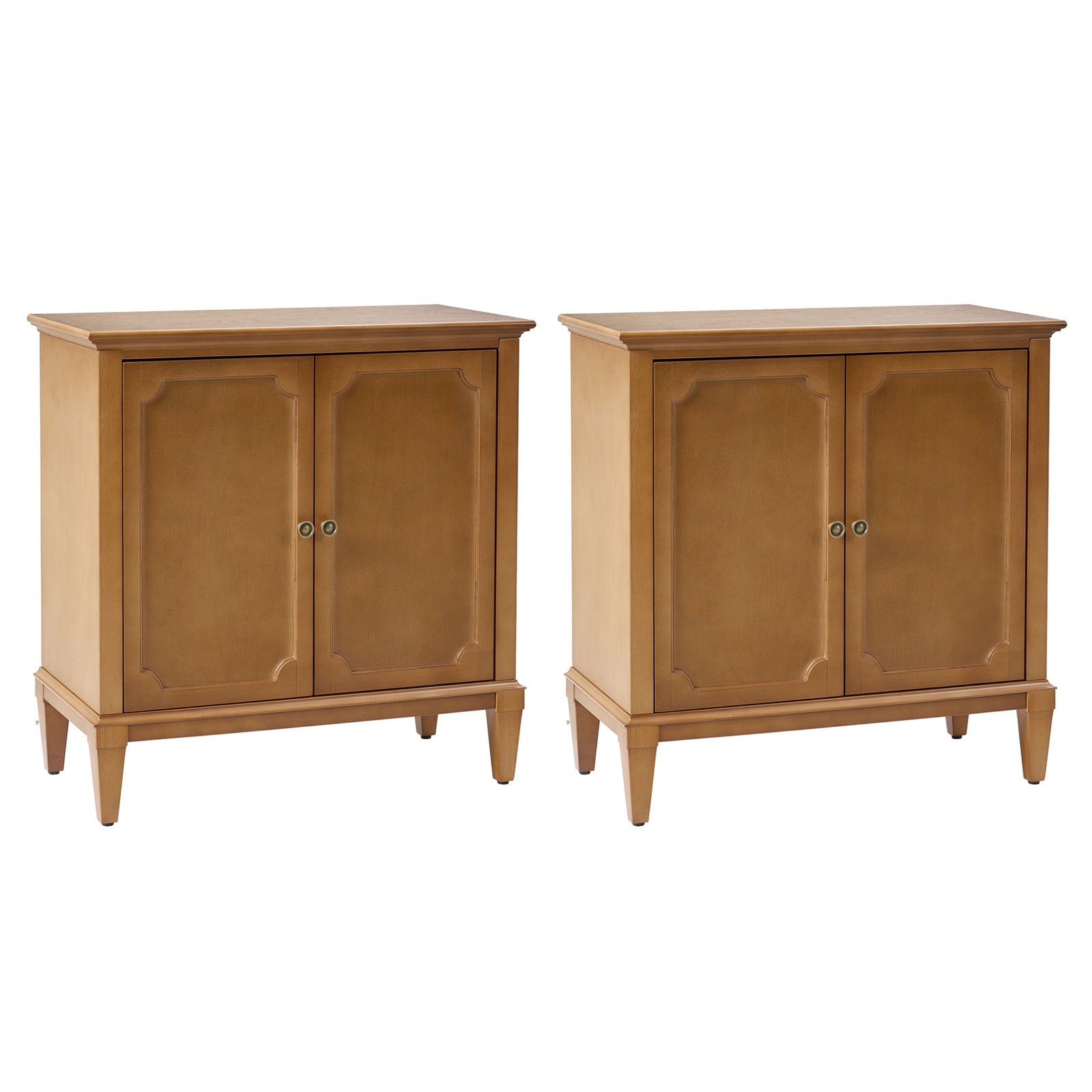 Jane Wood Veneer Sideboard with Adjustable Shelves, Available in 2-Door or 4-Door Options