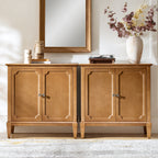 Jane Wood Veneer Sideboard with Adjustable Shelves, Available in 2-Door or 4-Door Options